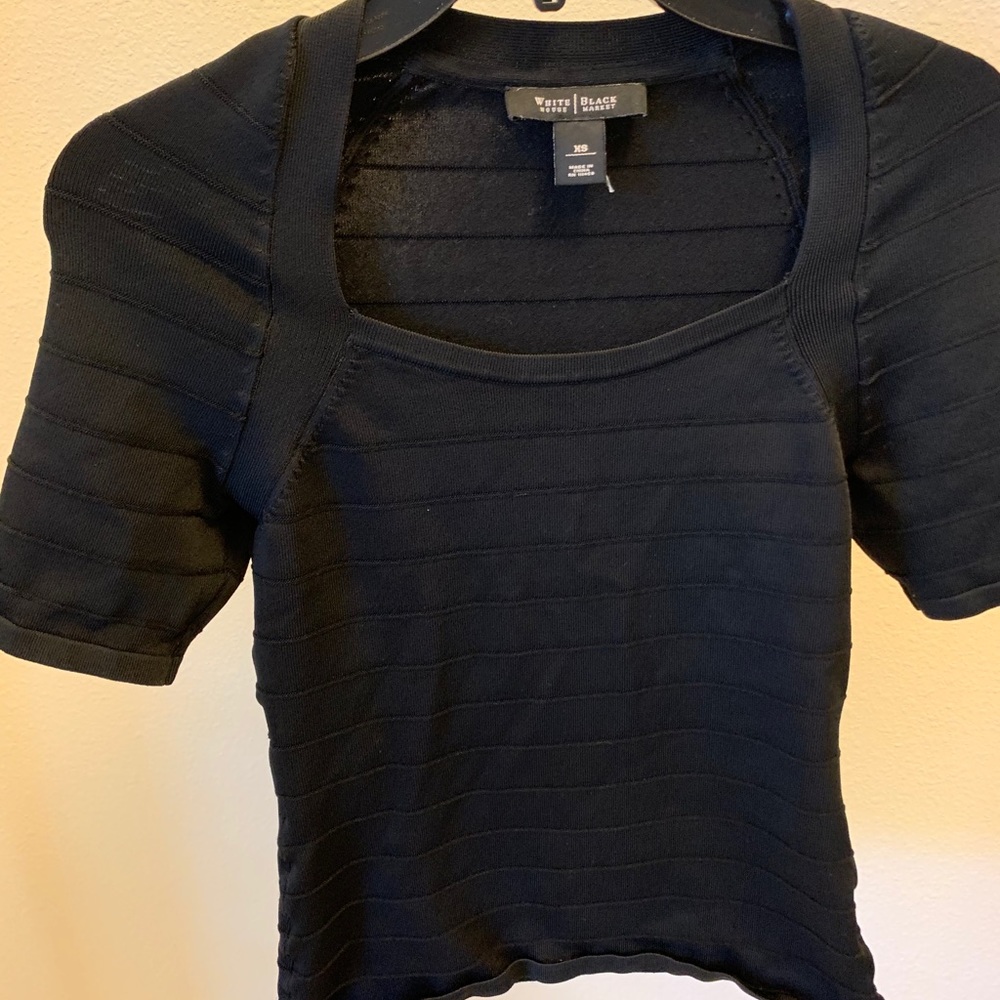 WHBM BLACK BLOUSE